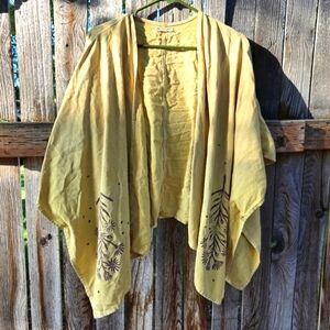Sister Nettle x Earthen Color raw silk cape. One size fits most